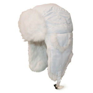 Chapka | blanc/blanc, peau de lapin