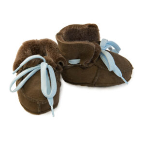 Chaussons bébé | lacets bleus
