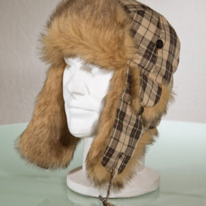 Chapka | beige/motif carreaux